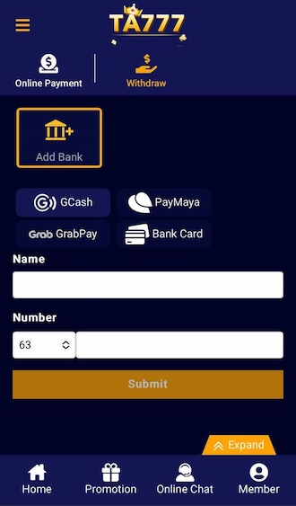 Add Withdrawal Account